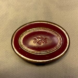 Vintage compact make up Mirror Art‎ Deco Elmo Rouge